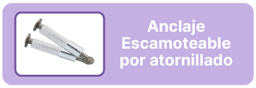 Tornillo anclaje escamoteable por atornillado